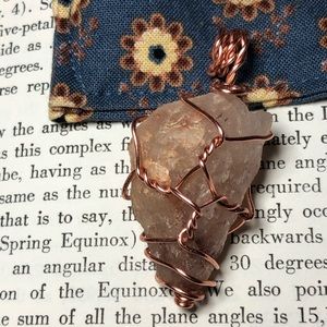 Smoky rose quartz healing crystal